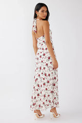Love's Kiss Cowl Halterneck Maxi Dress Rose