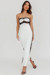 Tenika Strapless Bodycon Maxi Dress White