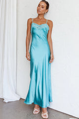 East Coast Lace Bust Midi Dress Aqua Blue
