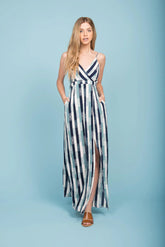 Tristan Pocket Maxi Dress Navy
