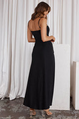 Stand Out Twist Detail Maxi Dress Black