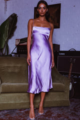 Dolce Life Low Back Midi Dress Lilac