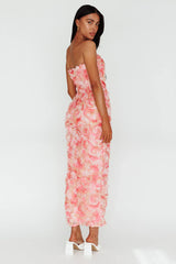 In Paris Embellished Midi Dress Pink