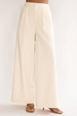 Florene Strapless Split Scarf Pants Vanilla