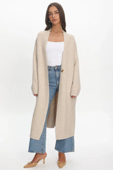 Last Light Longline Oversized Coat Oat