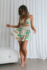 Sylvie Shirred Waist Cami Strap Dress Floral Pink