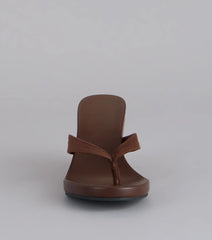 Sunny Day Chic Thong Wedge Heels