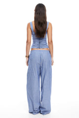 LIONESS Cobain Pants Navy Stripe