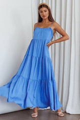 Bora Bora Tied Back Maxi Dress Blue