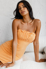 Tivoli Strapless Gathered Bust Mini Dress Mango