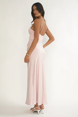Faelis Draped Waist Maxi Dress Pink