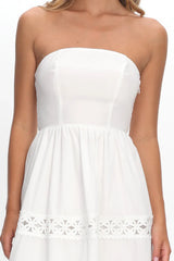 Kelita Strapless Maxi Dress White