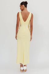 Soul Fire V-Neck Maxi Dress Butter